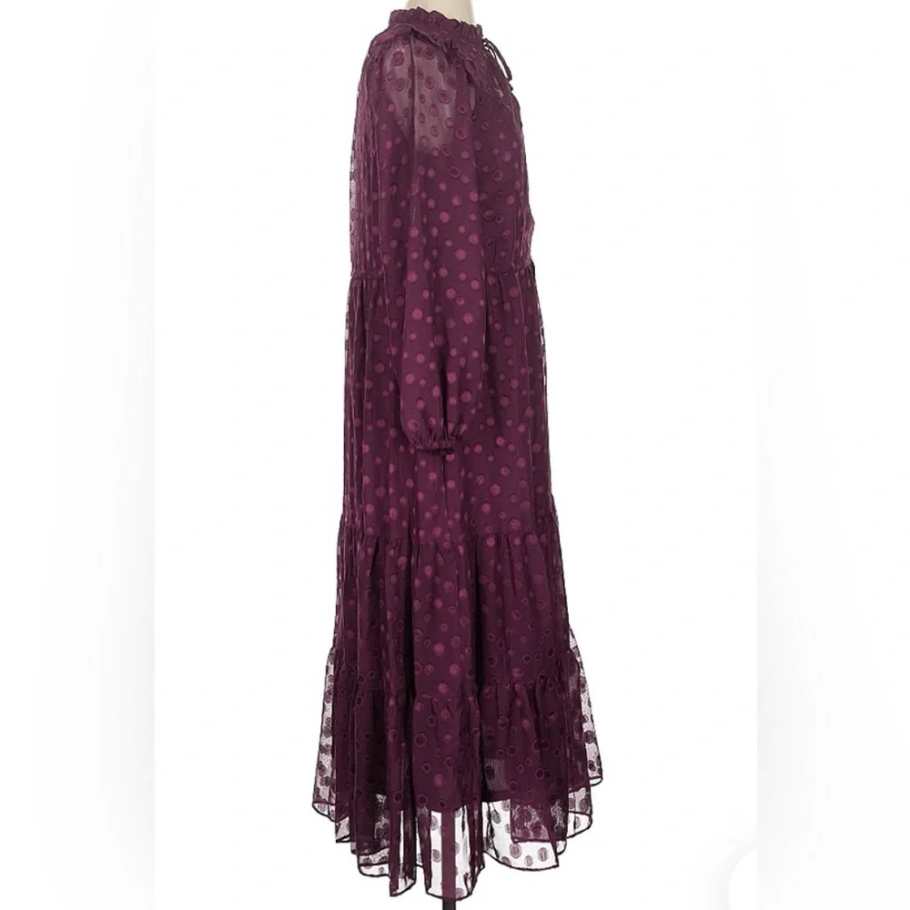 Julia Jordan Burgundy Textured Dress - Picture 3 of 5